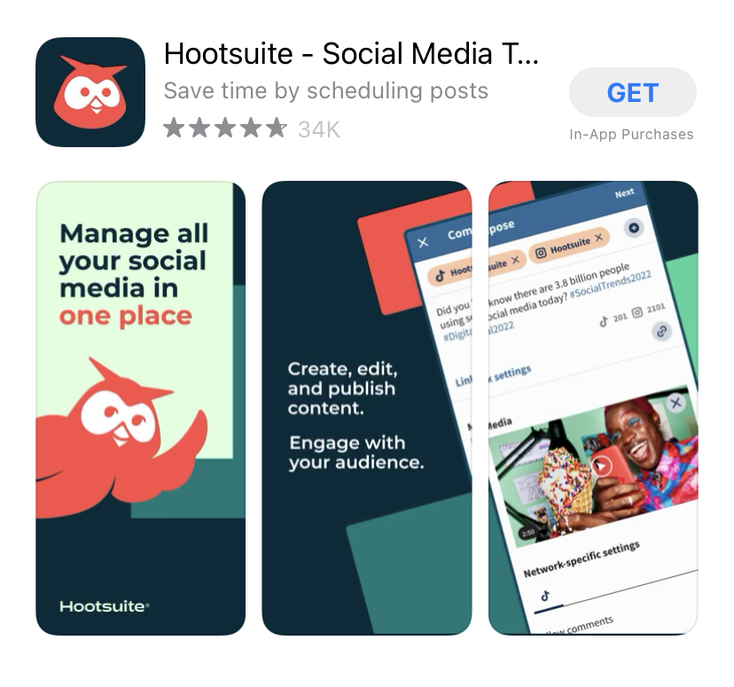 hootsuite app listed in apple app store