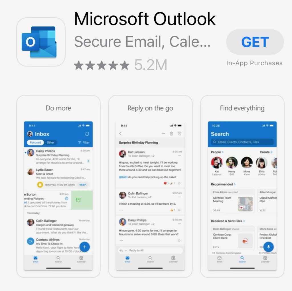 Microsoft Outlook in the App Store